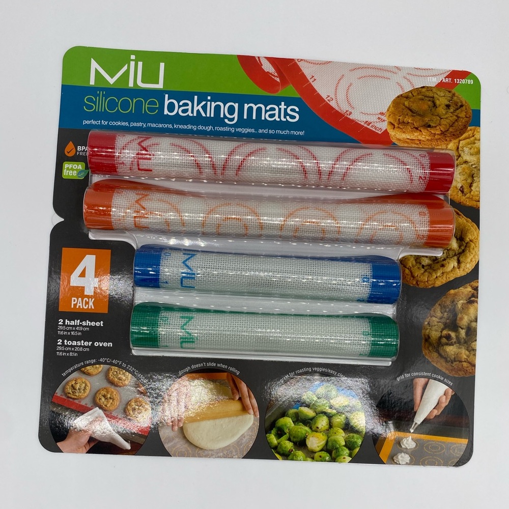 MIU Silicone Baking Mats, 4 pk Brand New